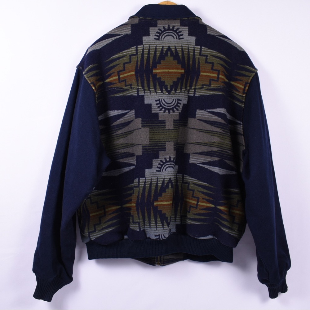 Pendleton Geometric Pattern Jacket with Blue Accents - Picture 2 of 6